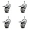 Service Caster 3.5 Inch Gray Polyurethane Swivel 3/8 Inch Stem Caster Set with Total Lock Brake SCC-TSTTL20S3514-PPUB-381615-4 - alternate 1